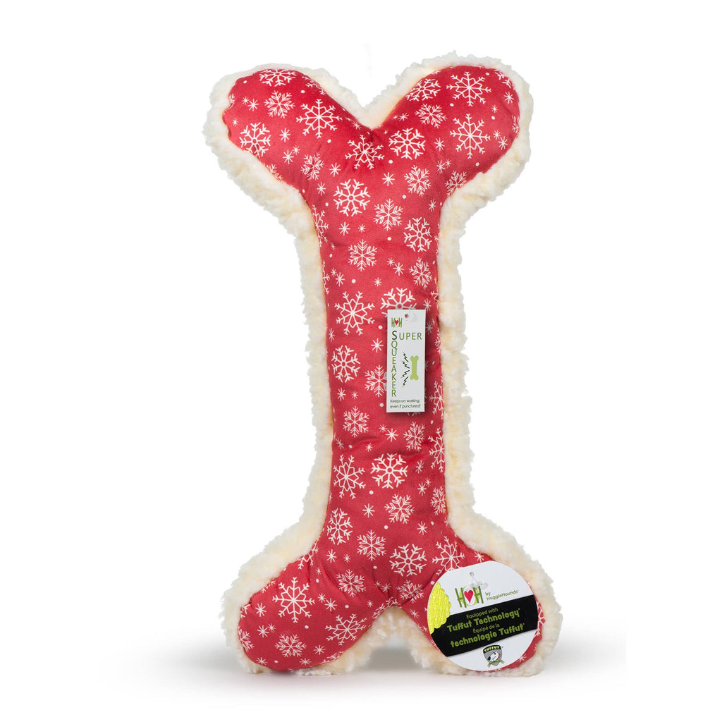 Jingle all the Way, HuggleFleece® Plush Bone Dog Toy: 2 foot