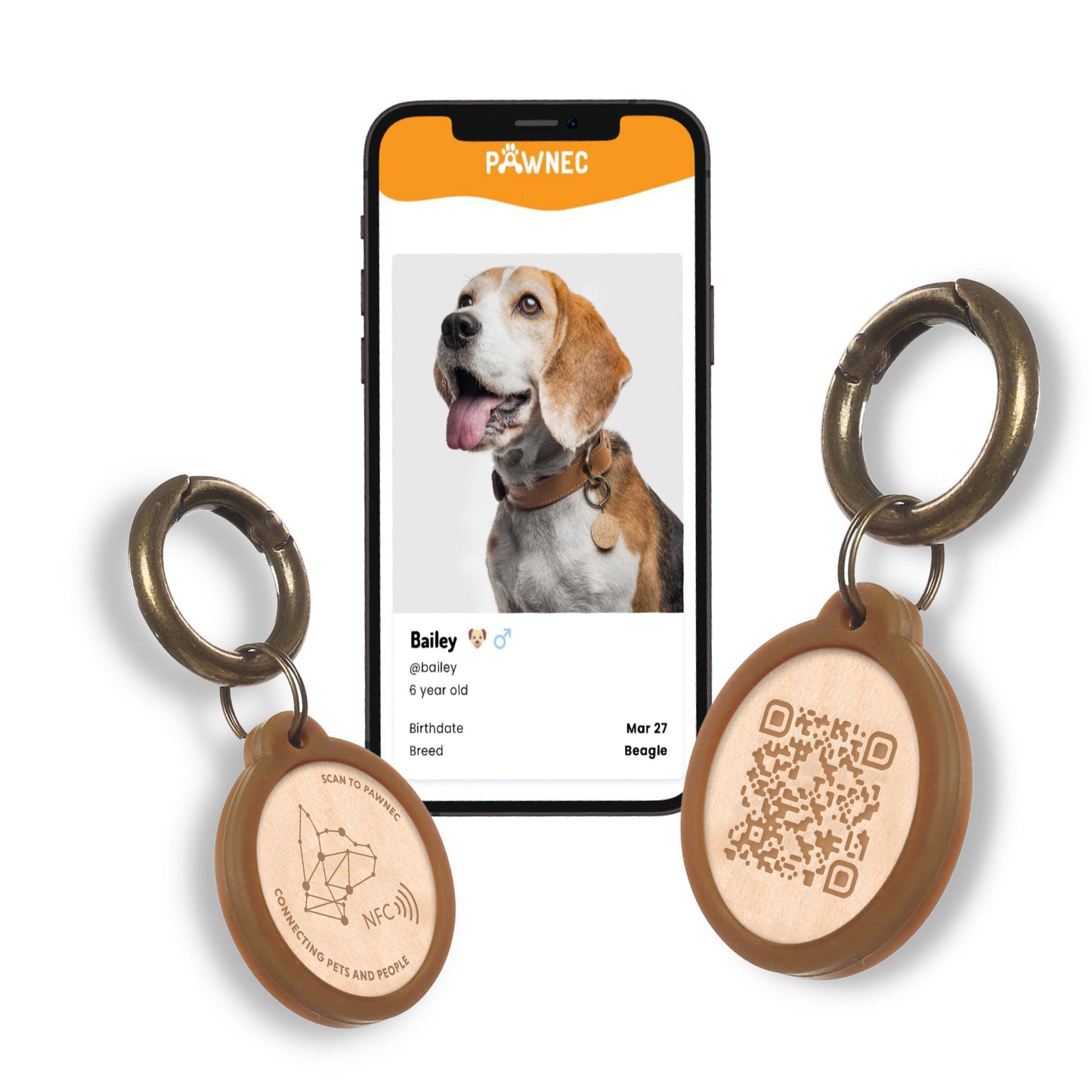 Pawdel EcoTag - QR Code Dog Tag, Pet ID Tag, Dog and Cat Tag