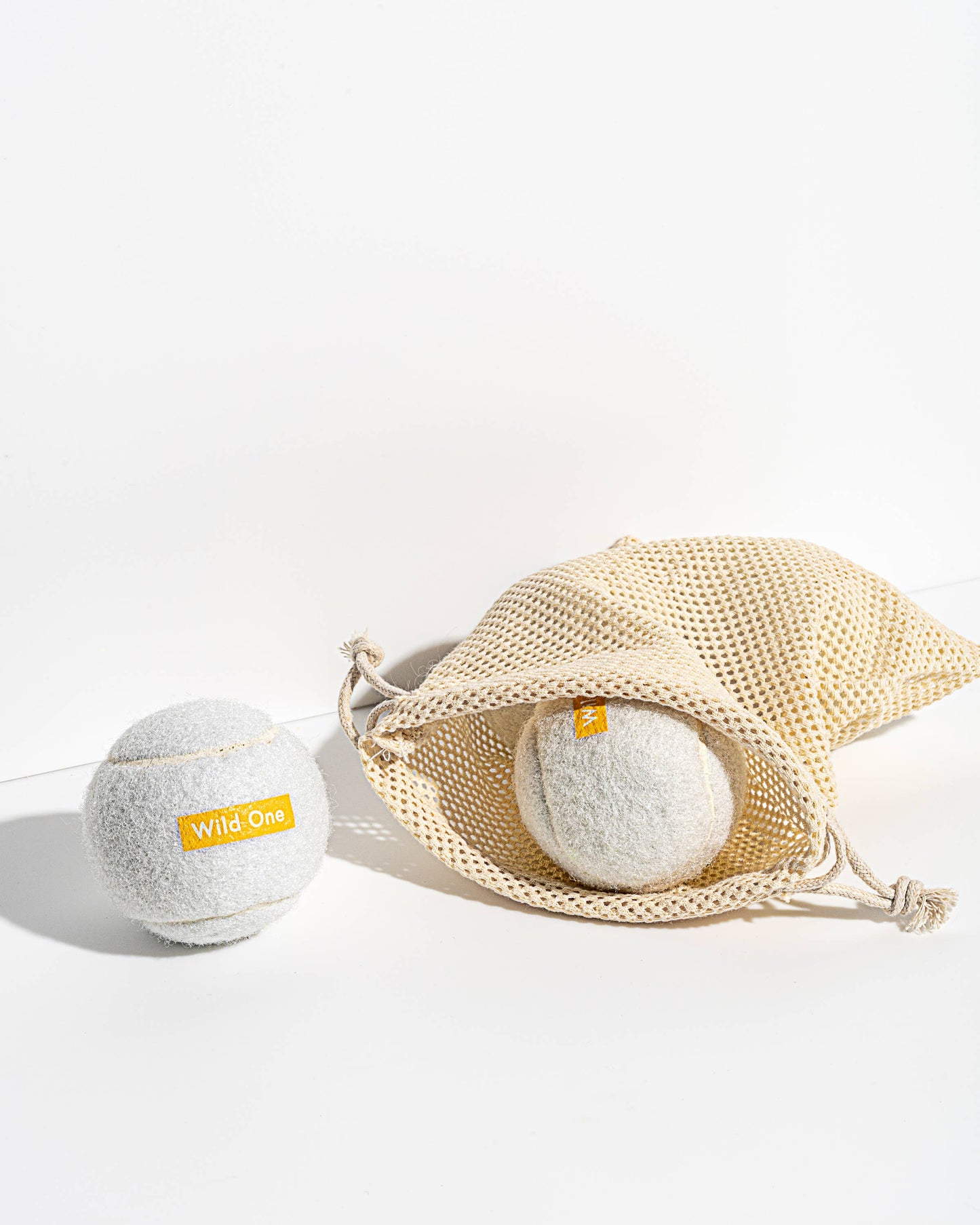 Set of 4 Wild One Tennis Balls in White