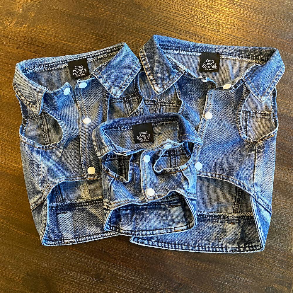 Denim Dog Vest