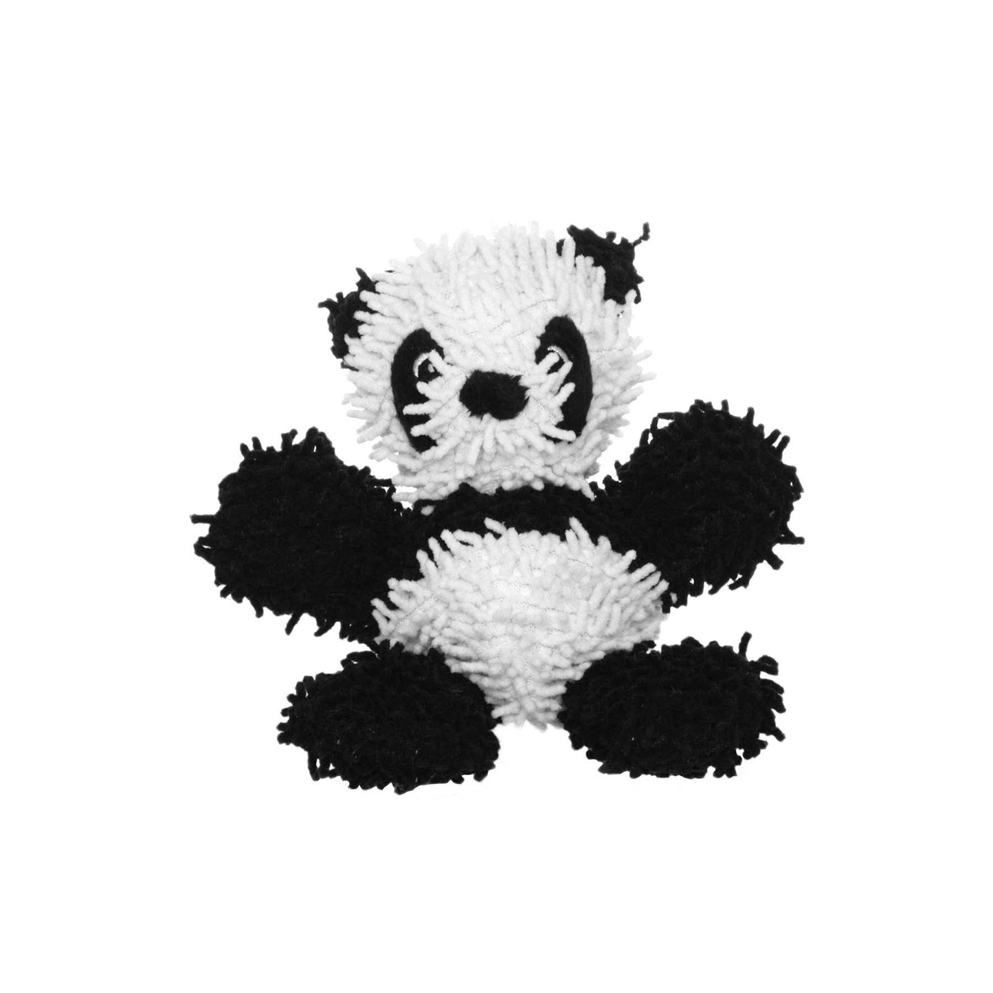 Mighty Jr Microfiber Ball Panda, Durable, Squeaky Dog Toy