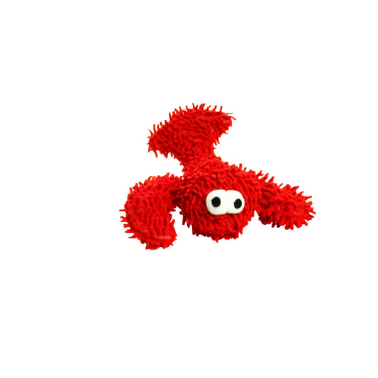 Mighty Jr Microfiber Ball Lobster, Durable, Squeaky Dog Toy