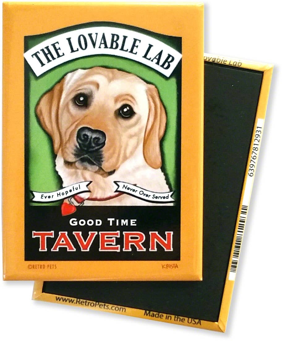 Magnet Yellow Lab "Lovable Lab"