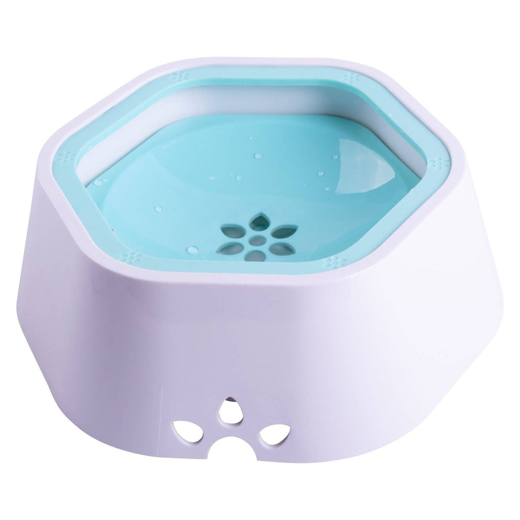 Pet Life ® Everspill 2-in-1 Food & Anti-Spill Water Pet Bowl: Blue / One Size